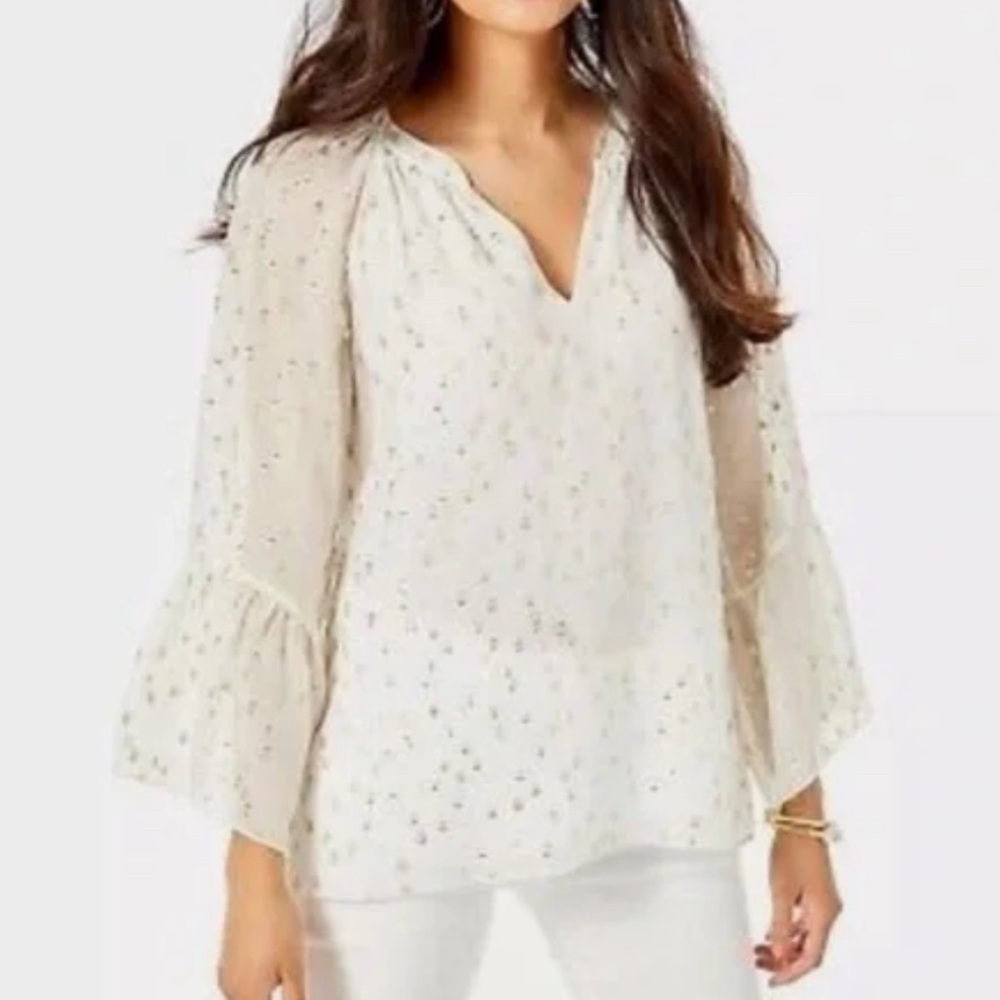 Lilly Pulitzer Matilda Silk Top Size XXS